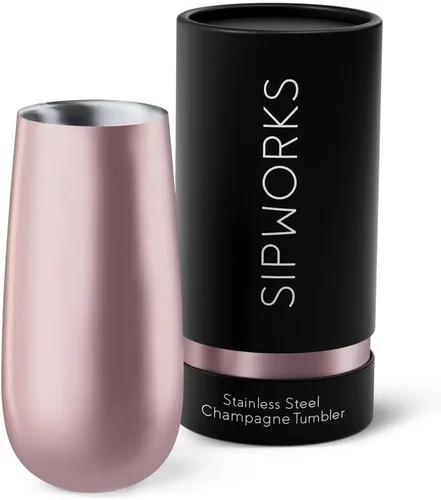 Vista 11 de Sipworks Vaso de vino de acero inoxidable de 8 onzas con aislamiento al vacío de doble pared, resistente a derrames, inastillable, para viajes
