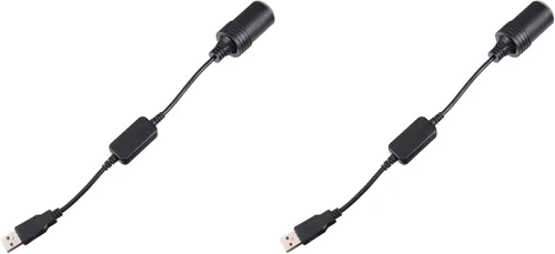 Vista 10 de SHOWERORO Adaptador convertidor de enchufe USB a encendedor con circuito de impulso de 11.81 pulgadas, cable de 12 V, fuente de alimentación