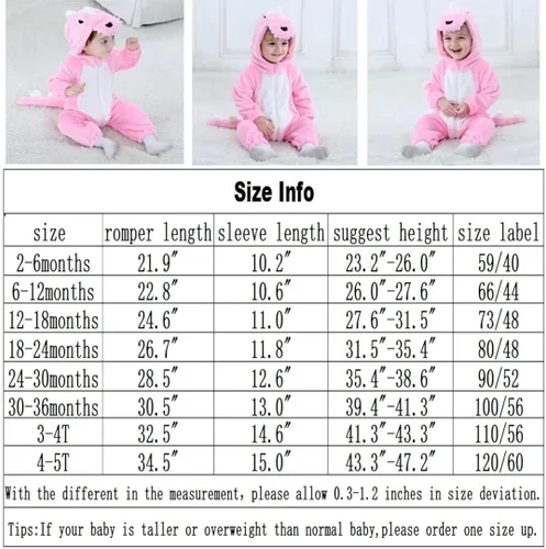 Vista 7 de Disfraces de animales para bebé unisex mameluco para Halloween