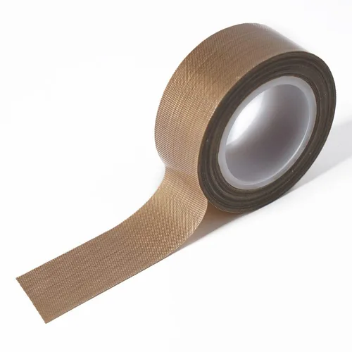 Vista 3 de Cinta de teflón, cinta de 1/2 pulgada x 10 metros x 0.18mm de baja fricción, cinta adhesiva resistente a altas temperaturas, resistente a la Marrón