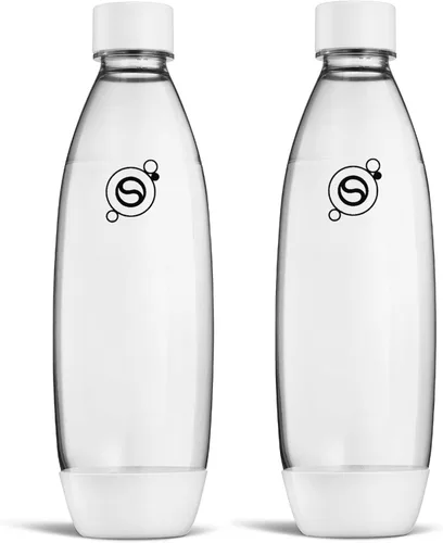 Vista 6 de SodaStream - Paquete doble de botellas delgadas de 1 litro aptas para lavavajillas (color negro)