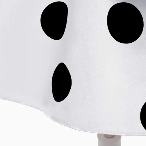 Vista 5 de Vestido de princesa sin mangas con estampado de lunares para niñas 5 Blanco 2-3 años