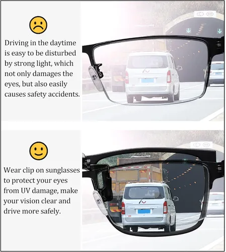 Vista 6 de Gafas de sol polarizadas con clip para hombres y mujeres con más de prescripción FF6002