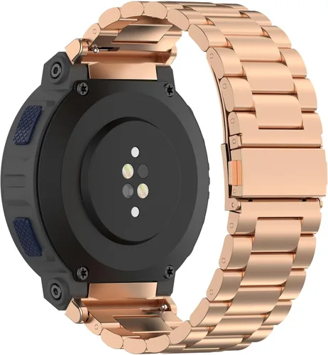 Vista 9 de Compatible con Amazfit Active Edge - Correa de reloj para hombres y mujeres, correa de metal de acero inoxidable, correa de repuesto, accesorios