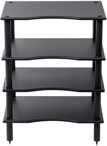 Vista 3 de Monolith - Soporte de audio con estante de 4 niveles, almacenamiento abierto, diseño modular, resistente, compatible con Bose, Polk, Sony, Yamaha