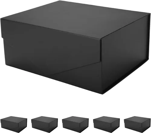 Vista 22 de PACKHOME Caja de regalo grande con tapa de 13.5 x 9 x 4.1 pulgadas, resistente caja de regalo plegable con cierre magnético