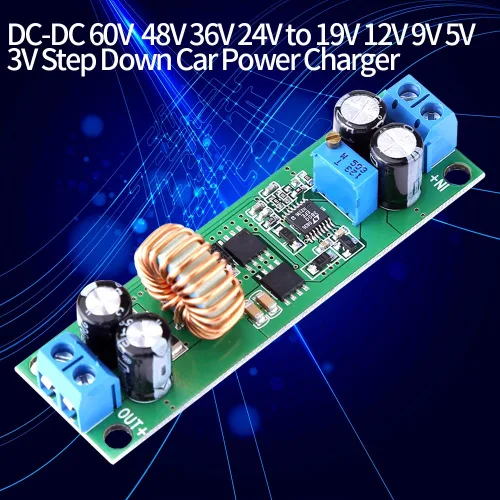 Vista 9 de LIZEALUCKY Módulo reductor convertidor DC-DC, 6.5V-60V a 1.25-30V, 5A ajustable, alta eficiencia, fácil de usar, certificado NEMA, UL