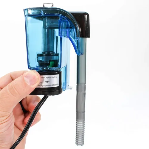 Vista 3 de Penn-Plax Filtro de alimentación Cascade 20 – Mini filtro colgante con filtración cuádruple – Ideal para instalaciones de agua dulce y salada