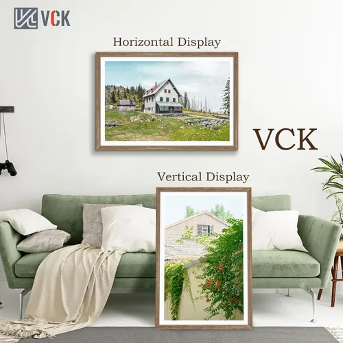 Vista 368 de VCK Marcos para póster de madera maciza de 22.375 x 34 pulgadas, marco de fotos A1 negro con montaje en pared, paquete de 3