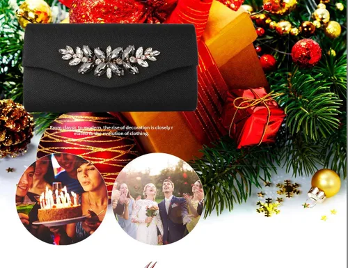 Vista 7 de GESU Monederos de mano para mujer, con diamantes de imitación brillantes, para boda, vestidos formales.