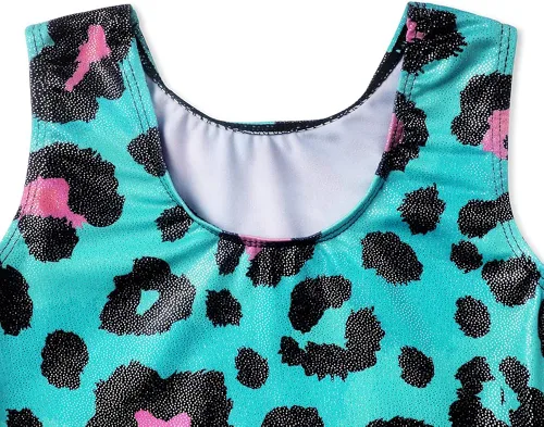 Vista 8 de EQSJIU Leotardos de gimnasia para niñas y niños mosaico sirena mariposa estrellas leopardo galaxia teñido anudado cosmos leopardo