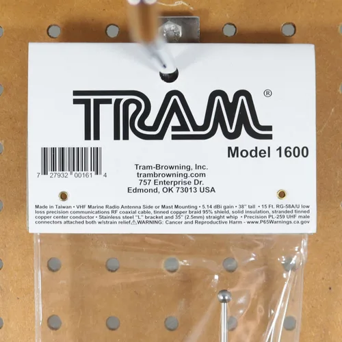 Vista 3 de Tram Browning 1600-HC VHF Antena marina con bobina de carga base, 38 pulgadas (WSP1600HC)