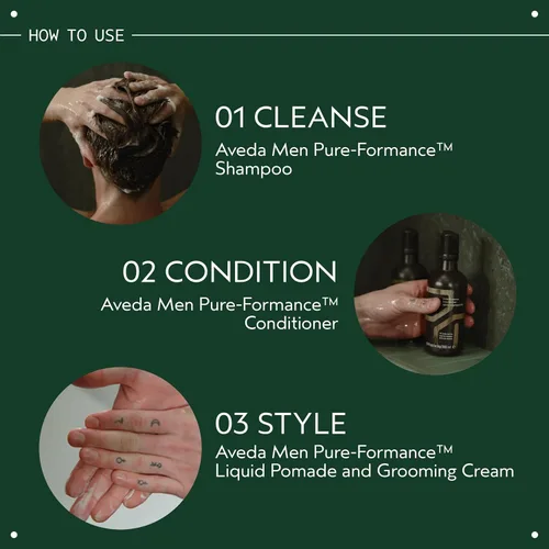 Vista 5 de Aveda Champú y acondicionador Pure-Formance para hombre 10 oz Duo set