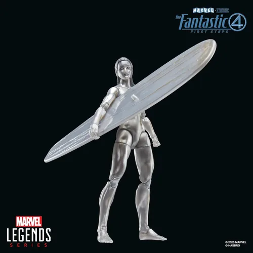 Vista 3 de Serie Marvel Legends Silver Surfer, La Primera Película de Los Cuatro Fantásticos: Figura de acción coleccionable de 6 pulgadas