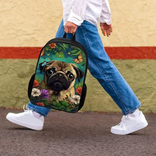 Vista 42 de HUGS IDEA Los animales frescos 3D niños escuela libro bolsa niños impresión mochilas, Baloncesto, Moderno