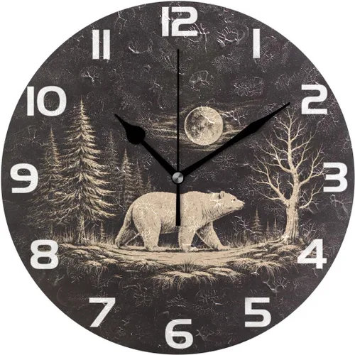 Vista 16 de ALAZA - Reloj de pared redondo con mapa étnico de África, silencioso, sin tictac, pintura al óleo para el hogar, oficina, escuela, arte decorativo
