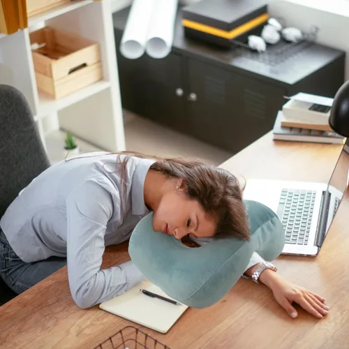 Vista 5 de Almohada de espuma viscoelástica con agujero para brazos, almohada boca abajo para dormir de espalda, para oficina, dormitorio, cirugía, embarazo