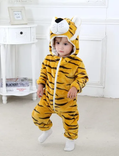 Vista 8 de BJWEO - Lindo disfraz para bebé niñas y niños pequeños y recién nacidos disfraz de Navidad Halloween enterizo de invierno piyamas de cosplay