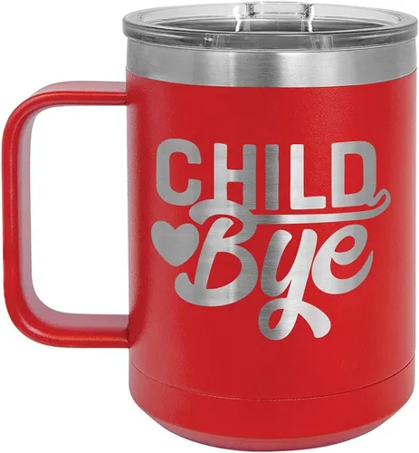 Vista 6 de Taza de café de 15 oz con tapa superior deslizante para niños Taza de café de viaje aislada Ideas de regalo de cumpleaños o Navidad de mujeres