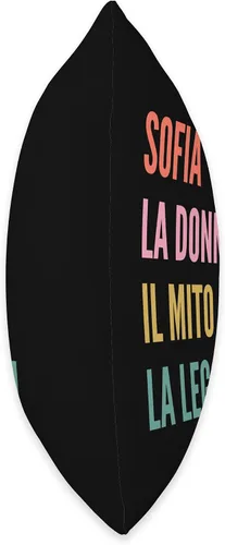 Vista 2 de Disegni Di Nomi Italiani Divertenti Per Sofia Funny Italian First Name Design-Sofia Throw Pillow, 16x16, Multicolor
