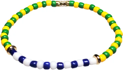 Vista 3 de Hecho a mano contra el mal de ojo orishas joyería de protección Ilde elástico elástico ajustable con cuentas unisex amuleto pulsera conjunto