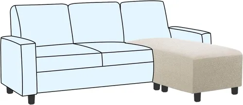 Vista 53 de H.VERSAILTEX Funda Deslizable para Otomana Rectangular Ajuste de Longitud 29"-34" Reposapiés Fundas Deslizables para Sofá Funda para Taburete