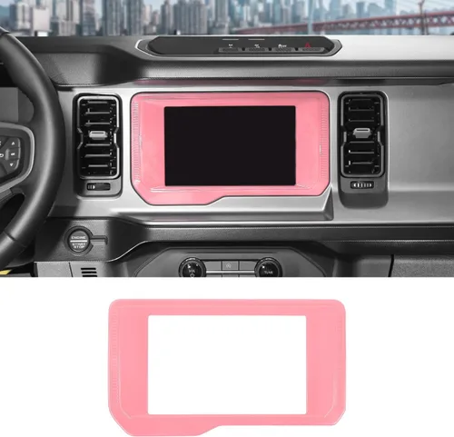 Vista 14 de RAZPOY Cubierta de panel de navegación de consola central compatible con Ford Bronco 2021-2023, azul (solo para pantalla pequeña)