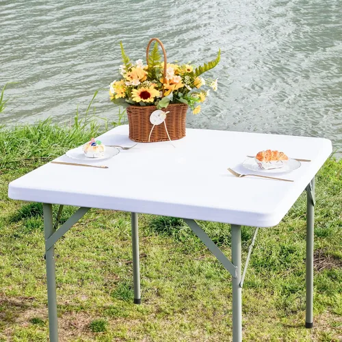 Vista 27 de Mantel de mesa rectangular de 4 pies con ajuste elástico, mantel de elastano elástico de 4 pies para mesas de comedor, para interiores y exteriores