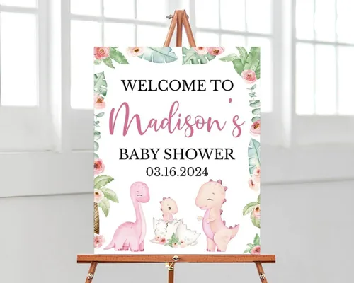 Vista 8 de Letrero de bienvenida con texto en inglés "Oh Boy Safari Animals Baby Show", cartel de bienvenida para baby shower, cartel de bienvenida para baby
