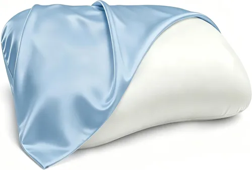 Vista 12 de Almohada cervical para aliviar el dolor de cuello, almohada ergonómica para dormir de lado y dormir profundo Blanco