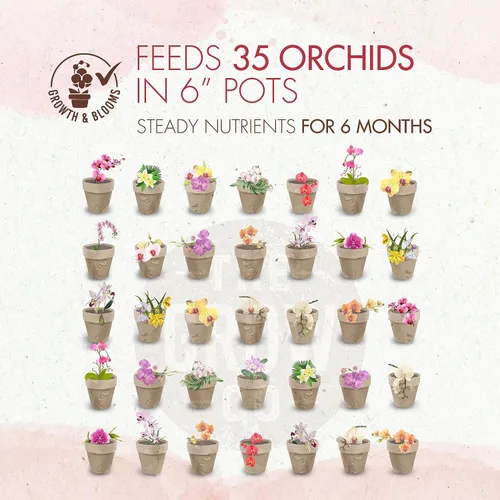 Vista 5 de Alimento para plantas de orquídeas (5 oz, más de 50 aplicaciones) – Gránulos de fertilizante estimulante de floración para orquídeas en macetas