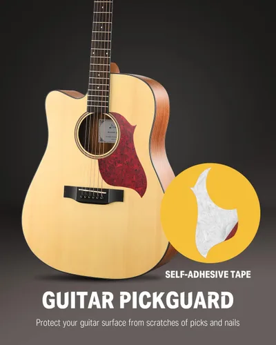 Vista 5 de Donner DAG-1CL - Kit de guitarra acústica para zurdos para principiantes y adultos, tamaño completo, juego de guitarra acustica zurdos con correa
