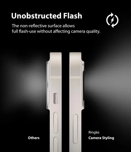 Vista 6 de Ringke Estilo de cámara compatible con iPhone 12 Mini protector de lente de cámara - Plata