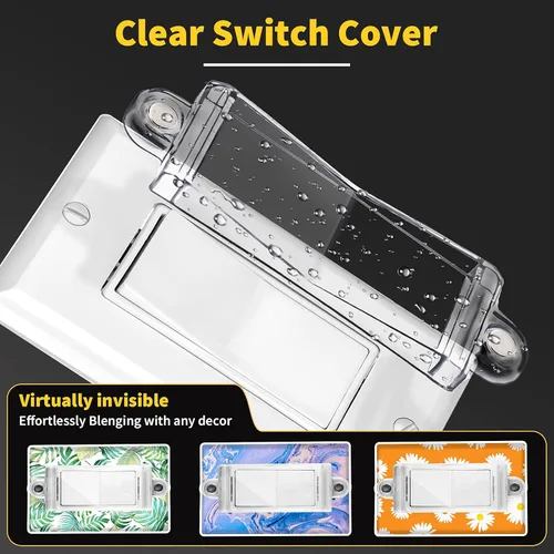 Vista 3 de PSZEZNZ - Cubierta protectora para interruptor de luz, cubiertas de salida de interruptor de luz para interruptores de pared modernos y planos