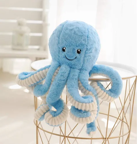 Vista 2 de Muñeca de Peluche de Pulpo de Dibujos Animados Linda, Juguetes Regalo, Juguetes de Peluche de Mar para Niños y Amantes, Decoración del Hogar