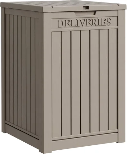Vista 9 de 50 Gallon Package Delivery Box for Outside with Lockable Secure, Waterproof Black-new