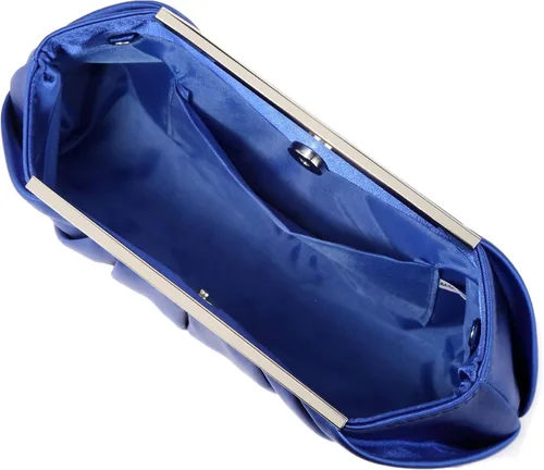 Vista 5 de Elegante bolso de noche plisado de satén para novia, fiesta, baile de graduación, banquete, bolso de hombro