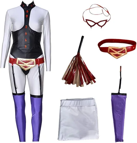 Vista 3 de miccostumes Disfraz de héroe de anime para mujer con parche para ojos