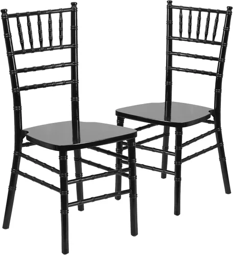 Vista 21 de Flash Furniture - Silla Chiavari de madera negra de la serie HERCULES