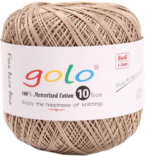 Vista 39 de Golo - 3 bolas de hilo de ganchillo tamaño 10, hilo de crochet para tejer a mano 102