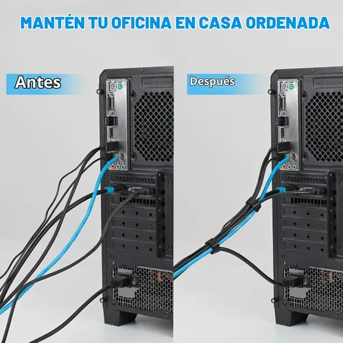 Vista 5 de Rollo de gancho y bucle de 10 yardas x 3/4 pulgadas, bridas de sujeción reutilizables, correas de cables multiusos para organizar el hogar, la 10 Yd