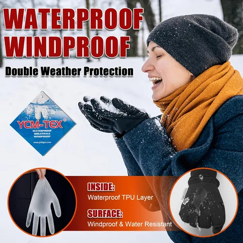 Vista 3 de RIGWARL Guantes térmicos de invierno Thinsulate 3M impermeables y resistentes al viento -10F para hombres y mujeres