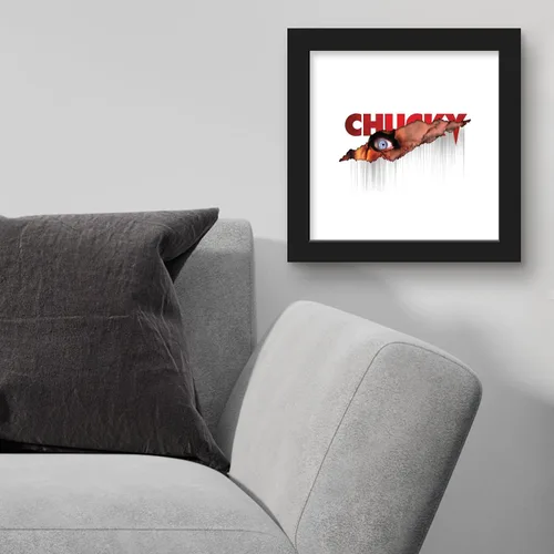 Vista 3 de Trends International Gallery Pops Child's Play - Póster de pared de ojo de Chucky, 12.00 x 12.00 pulgadas, versión de marco negro