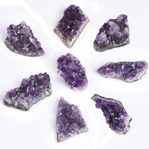 Vista 4 de JIC Gem Cúmulos de Amatista Naturales, Roca de Geoda de Amatista en Bruto, Cristales Curativos de Amatista, Cúmulo de Piedras Preciosas para Brujería