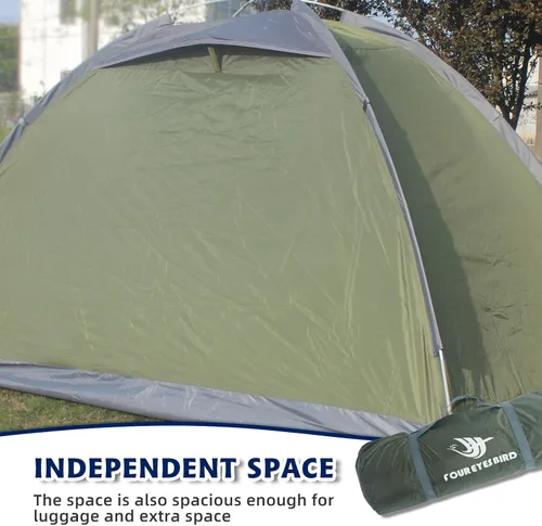 Vista 7 de Tienda de campaña de mochila individual de 7.2 × 4 × 4 pies, tienda de campaña impermeable para acampar y senderismo, puede ser utilizada por una