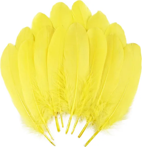 Vista 18 de THARAHT 120 plumas de ganso azul aguamarina naturales a granel de 6-8 pulgadas 5.9-7.9 in para manualidades, bricolaje, cosplay, boda, fiesta