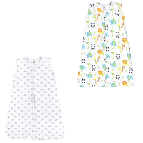 Vista 40 de Luvable Friends - Saco de dormir para bebé sin mangas, diseño unisex, Saco de dormir de algodón sin mangas, saco de dormir, manta, 0-6 meses