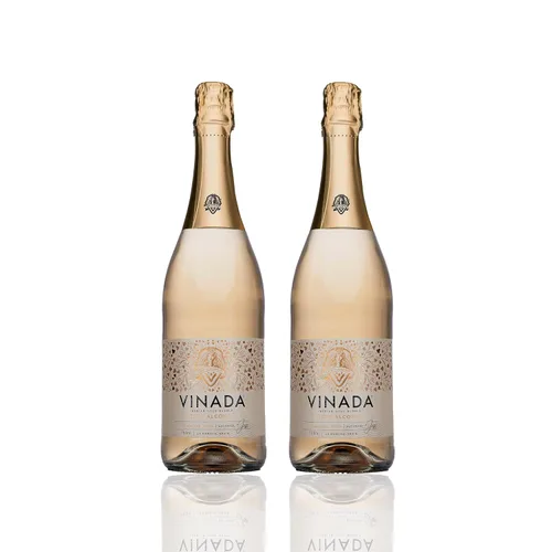 Vista 10 de VINADA - Chardonnay crujiente - Vino Cero Alcohol - 25.4 fl oz (2 Botellas de Vidrio)