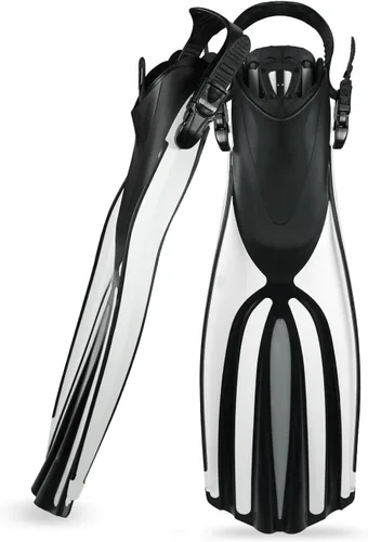 Vista 9 de TUDIVING -Aletas de buceo Aletas largas de silicona Equipo de natación Aletas de snorkel Nuevas aletas de buceo profesional Adultos Hombres Mujeres