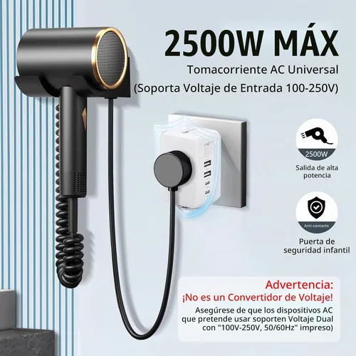 Vista 5 de Adaptador de viaje universal, adaptador de corriente internacional